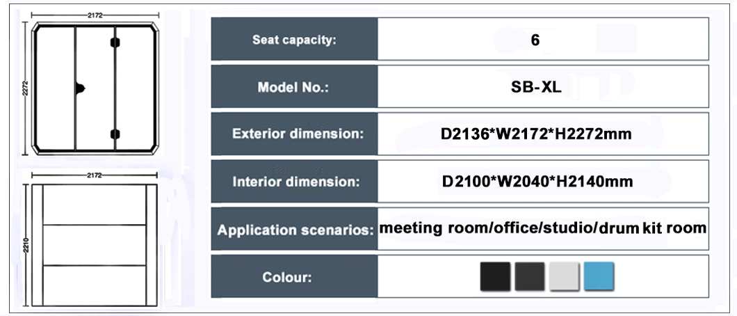 Indoor Acoustic Privacy Phone Booth Privated Office Meeting Pod