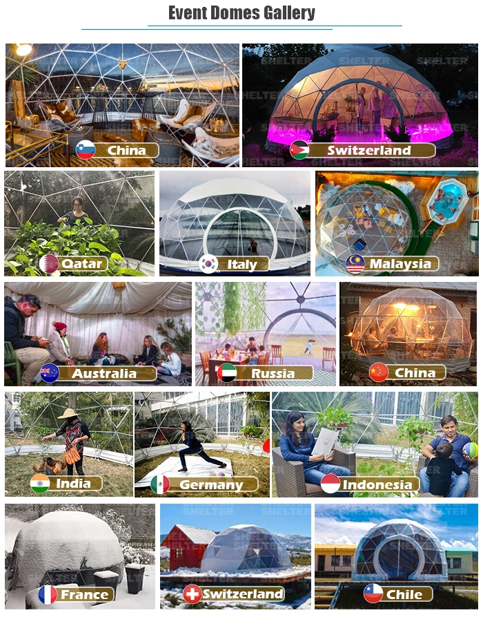 Customized Resort Hotel Business Dome Tent Geodesic Domes Glamping House