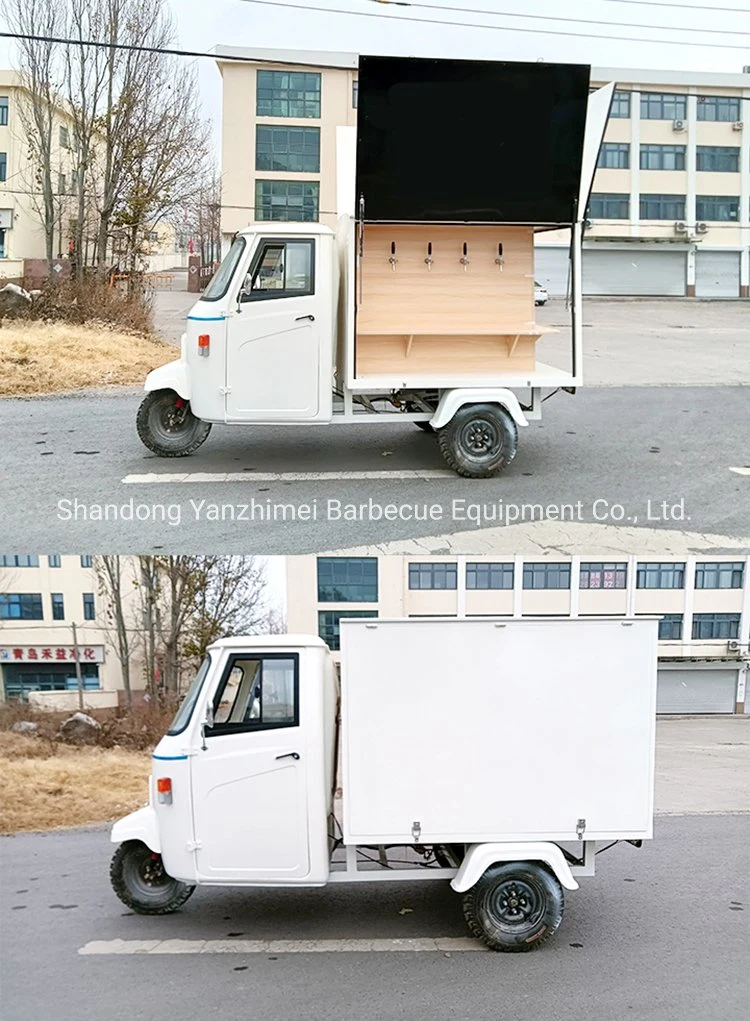 Mobile Ape Vehicle 3 Wheel Tuk Tuk Electric Tricycle Food Cart Small Van Trailer Beer Piaggio Food Truck