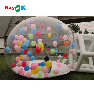Tienda inflable de PVC de 3m/4m de diámetro para eventos al aire libre casa cúpula de burbuja transparente inflable para publicidad